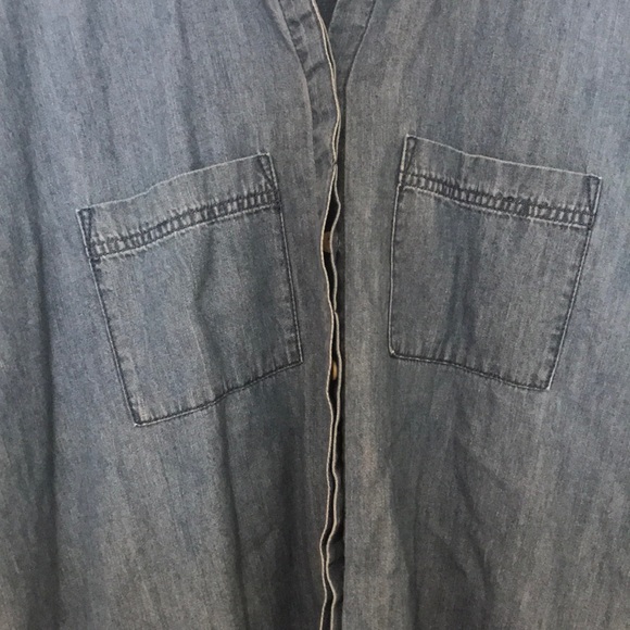 Madewell Denim Chambray Button Up Dress Shift - Picture 3 of 6
